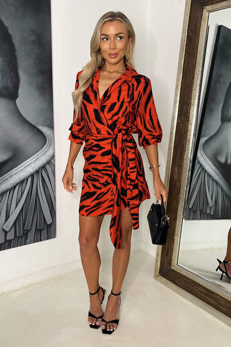 1766149829_Orange-Tiger-Print-Tie-Waist-Wrap-Shirt-Mini-Dress-2.jpg