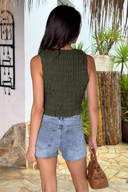 1768483791_Khaki-Round-Neck-Shirred-Crop-Top-5.jpg