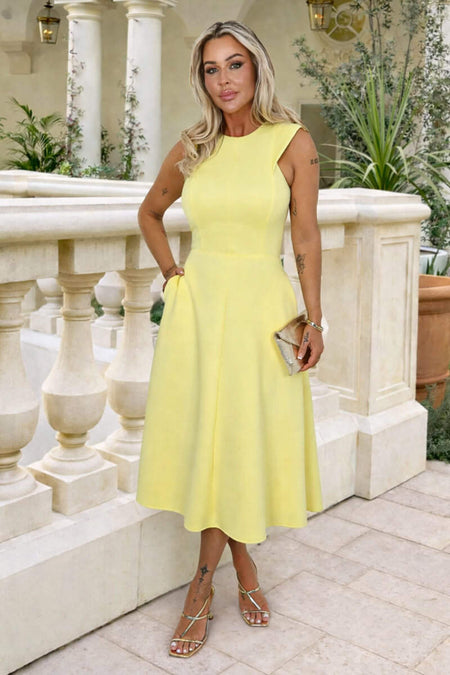 1772732434_Soft-Yellow-Round-Neck-A-line-Skirt-Midi-Dress-1.jpg