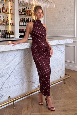 burgundy-polka-dot-satin-ruched-midi-dress-1.jpg