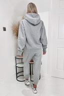 Grey Atelier Embroidered Slogan Hoodie Lounge Set